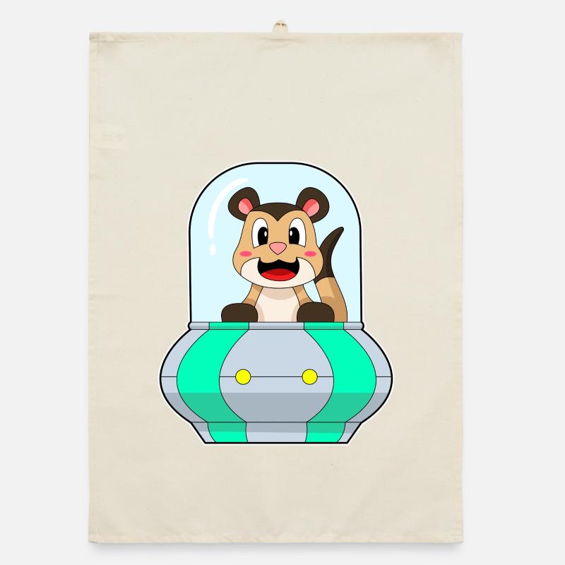 Vaisseau spatial Suricate Espace Torchon bio
