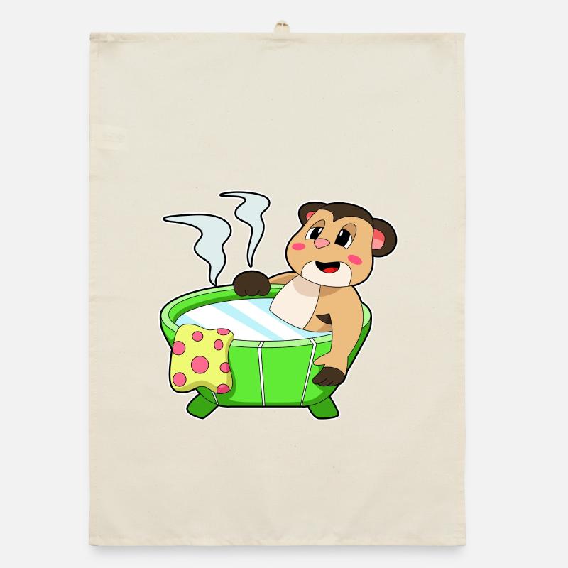 Baignoire de bain pour suricates Torchon bio