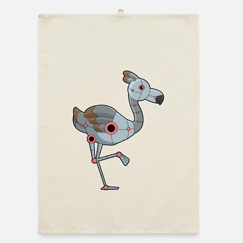 Flamingo Robot Organic dish towel