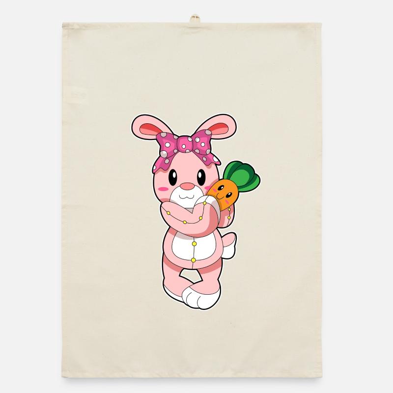 Le lapin comme jouet Torchon bio