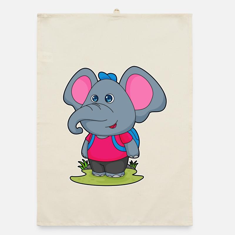 Elephant Student Backpack School Organic dish towel