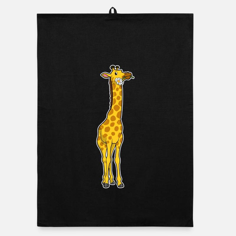 Giraffe Gänseblümchen Organic Geschirrtuch