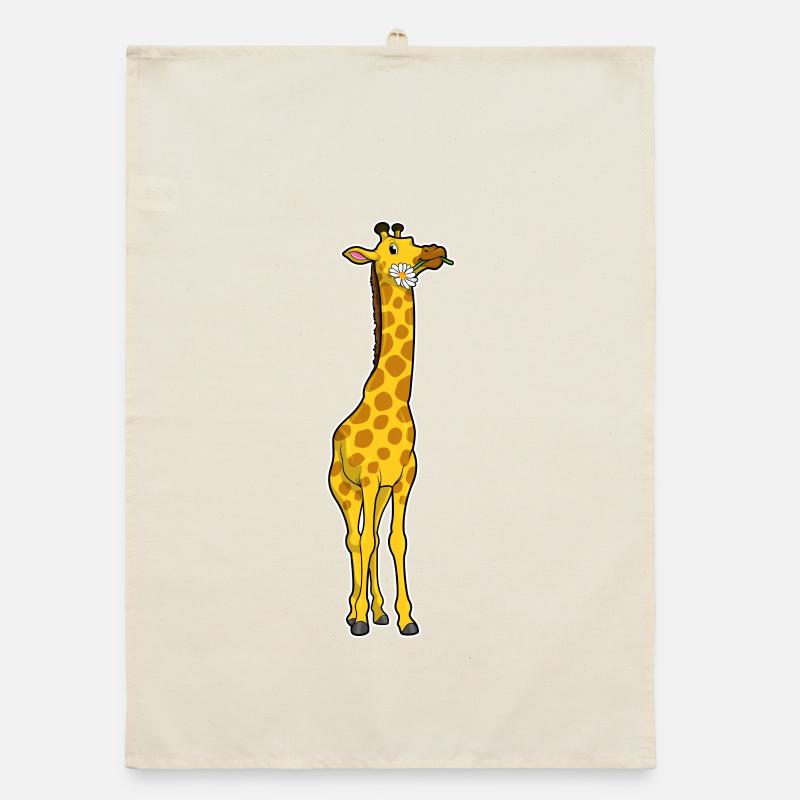 Giraffe Gänseblümchen Organic Geschirrtuch
