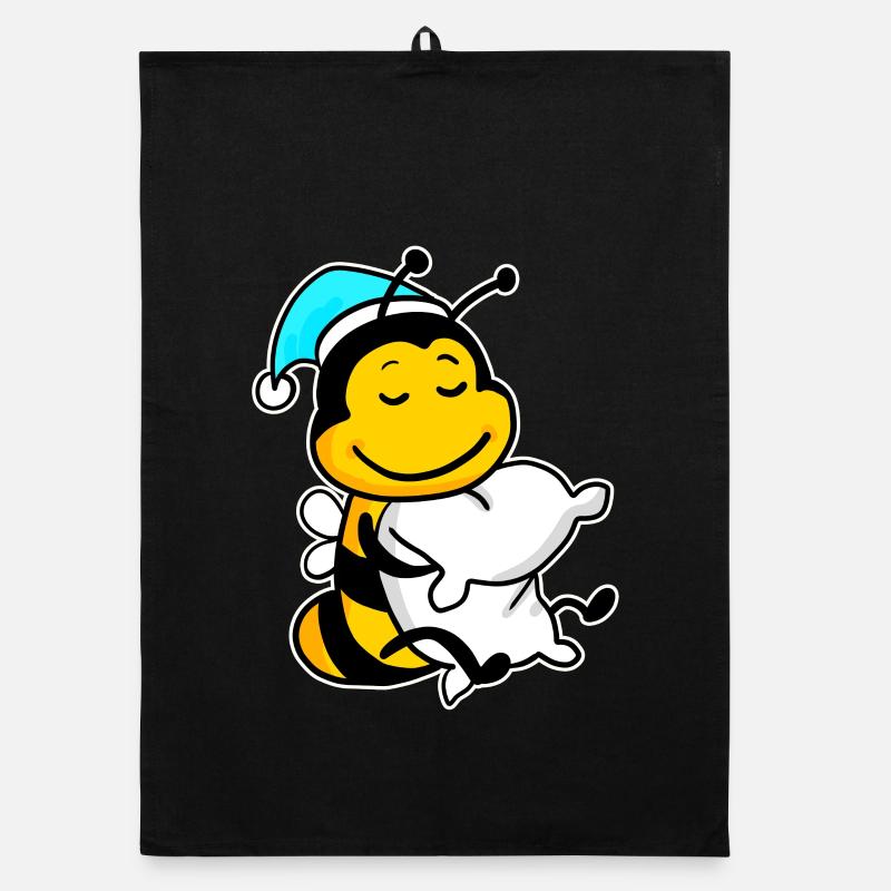 Abeille avec oreiller et bonnet de couchage Torchon bio