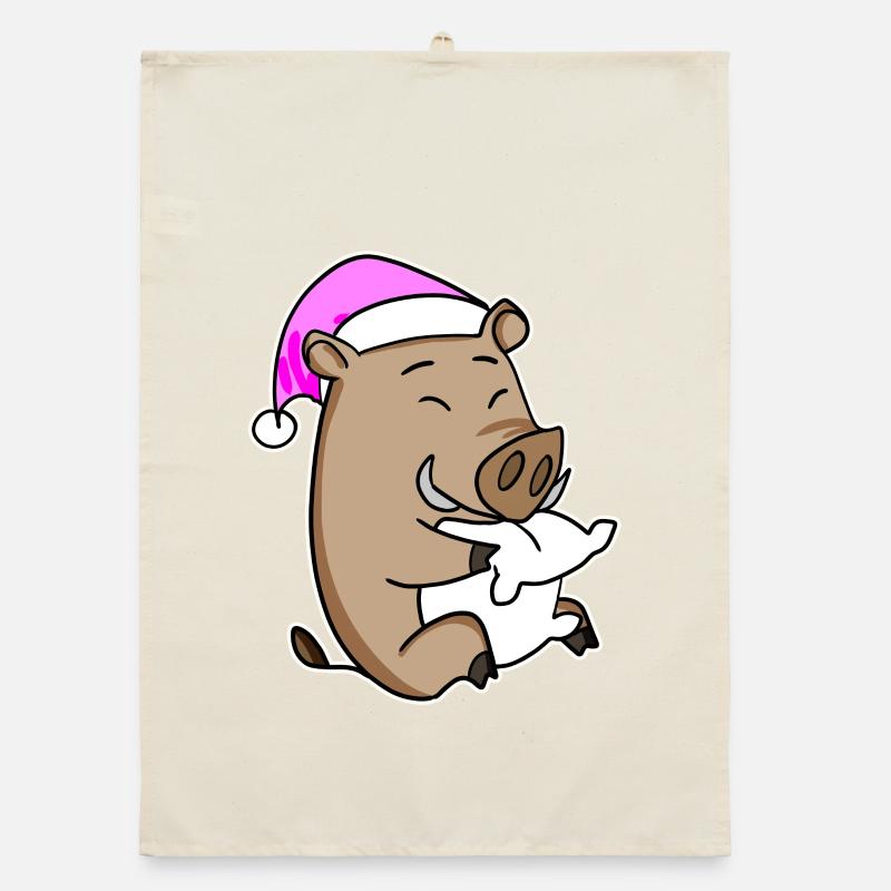 Sanglier avec oreiller et bonnet de couchage Torchon bio