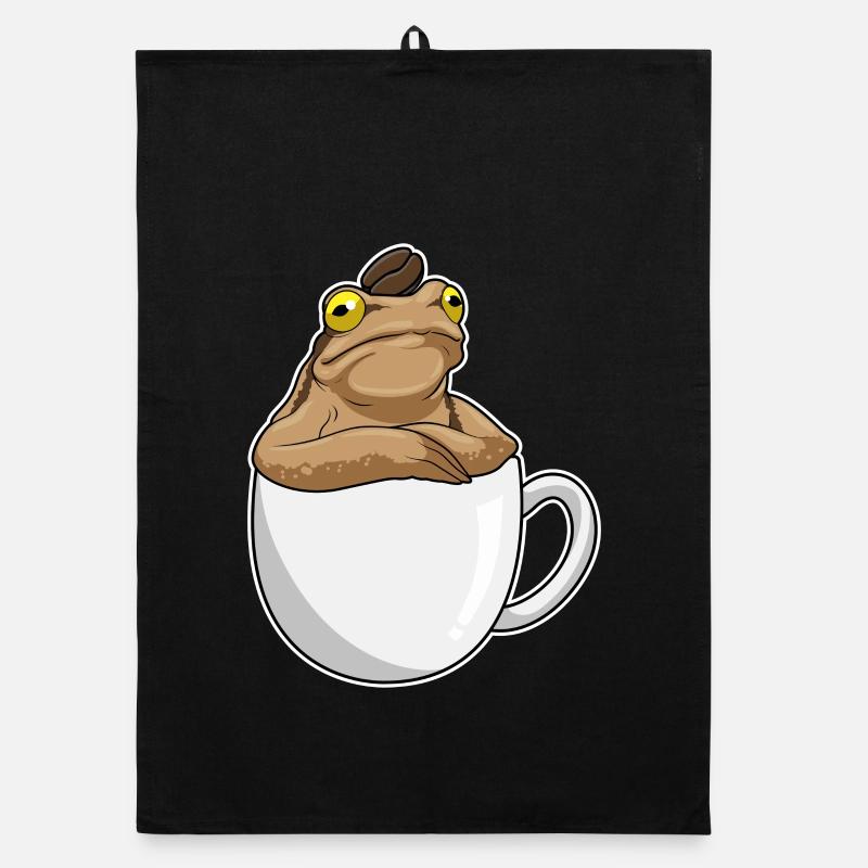 Frosch Kaffee Kaffeebohne Organic Geschirrtuch