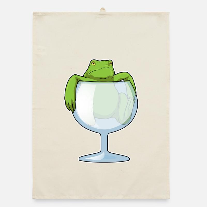Frosch Weinglas Organic Geschirrtuch