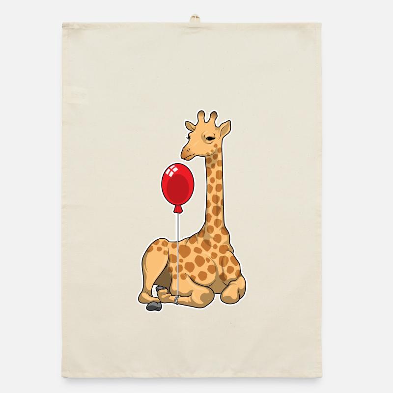 Giraffe Balloon Organic dish towel