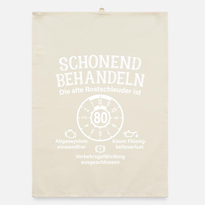 Schonend Behandeln 80. Geburtstag Rostschleuder 80 Organic Geschirrtuch