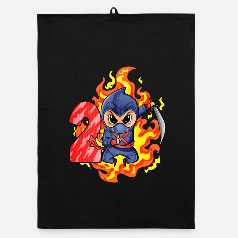 2ème anniversaire Garçon 2 ans Ninja Torchon bio