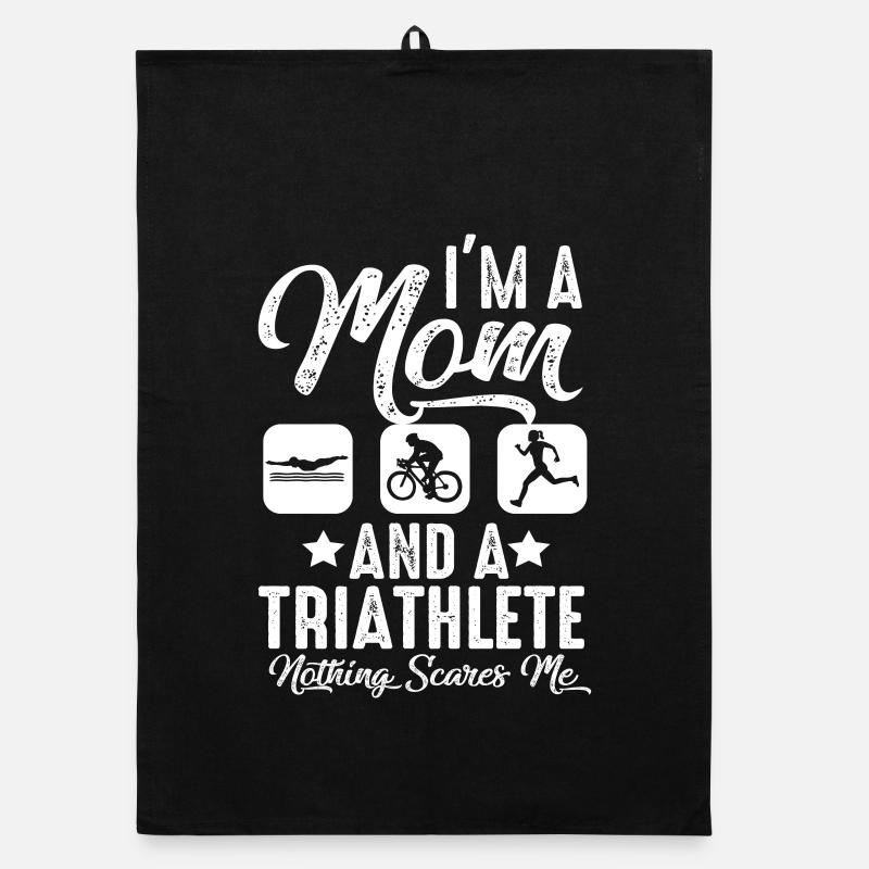 Je suis une mère et une triathlète Torchon bio