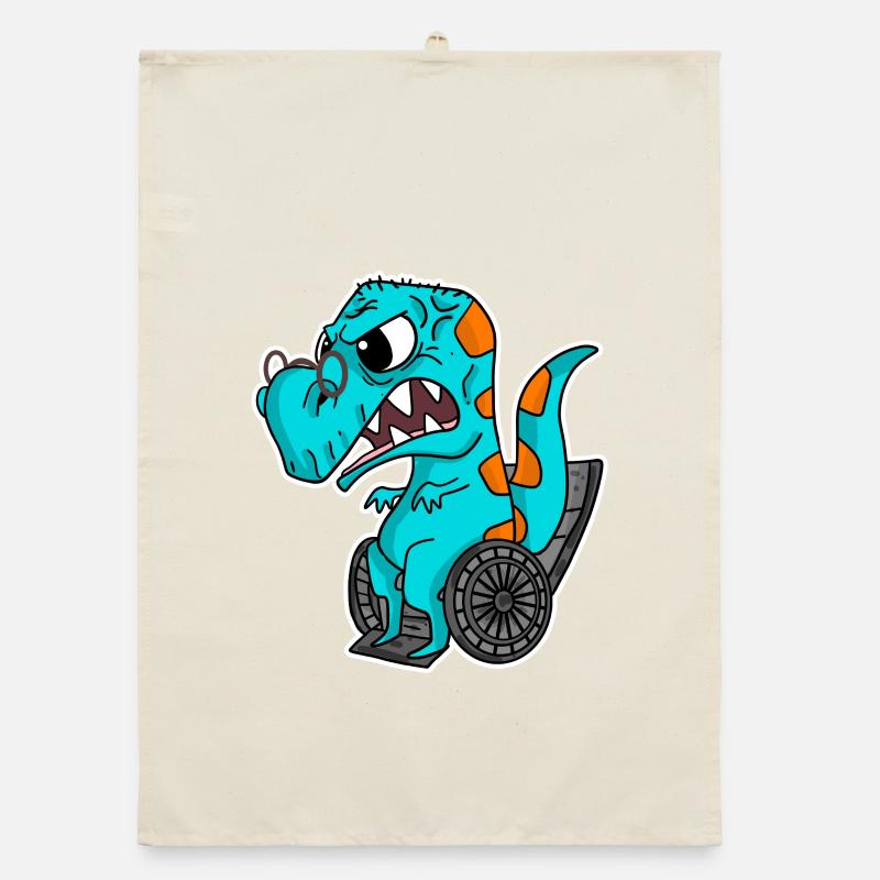 Old dinosaur Organic dish towel