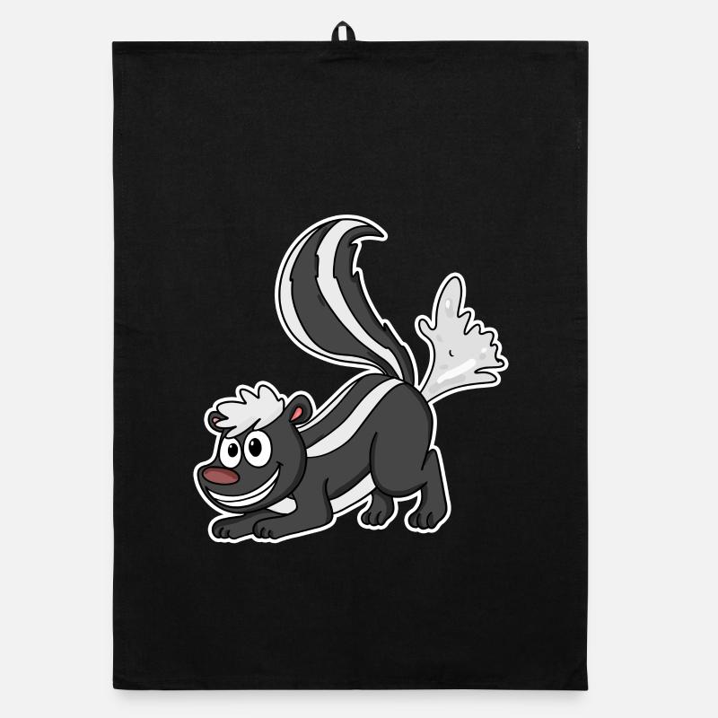 Skunks Stinktier Organic Geschirrtuch