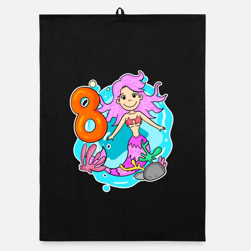 Fille de 8 ans sirène de 8 ans Torchon bio