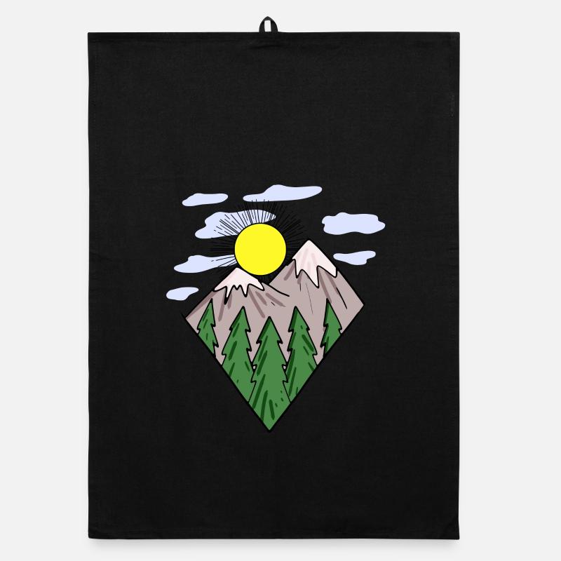 Berg Berge Berggipfel Gipfel Organic Geschirrtuch