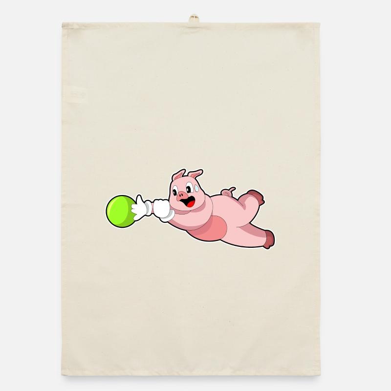 Boule de bowling de cochon Torchon bio