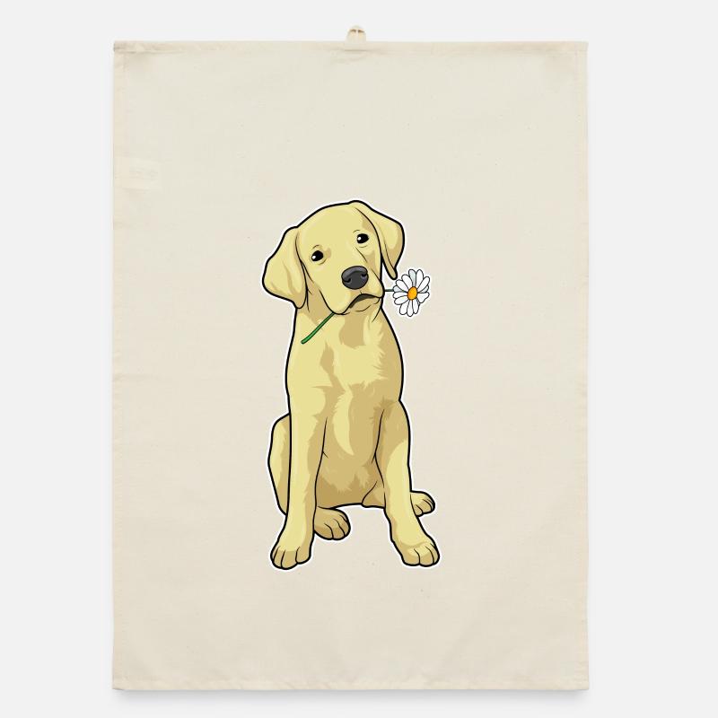 Labrador Gänseblümchen Organic Geschirrtuch