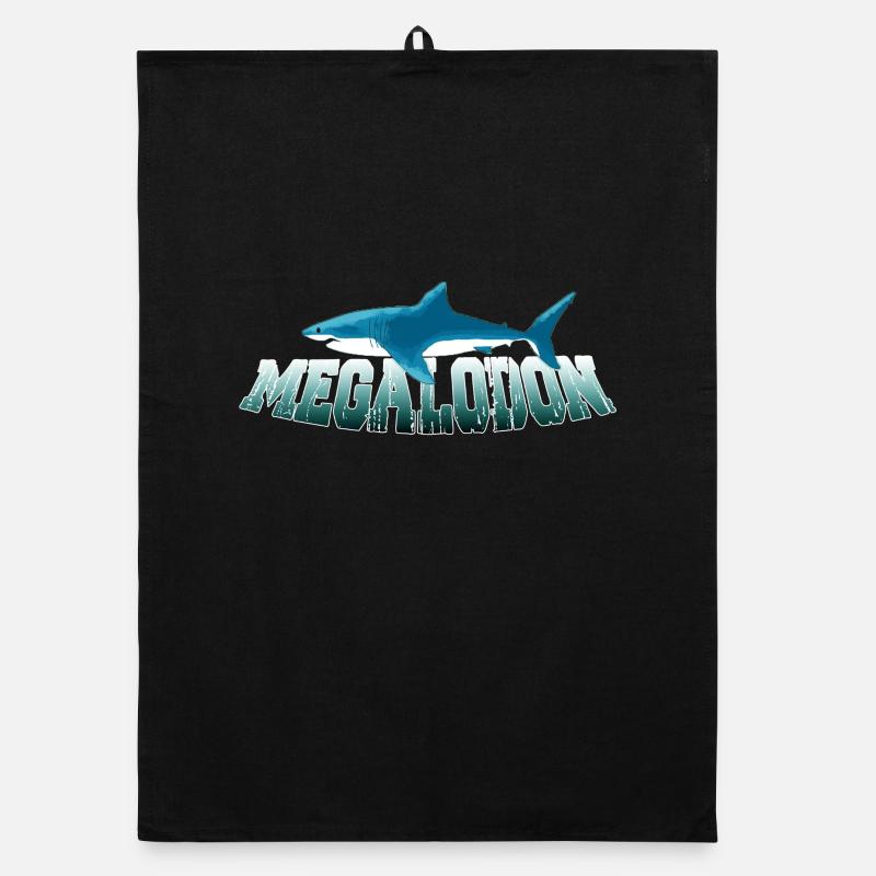 Megalodon Hunter - Megalodon Hai Organic Geschirrtuch