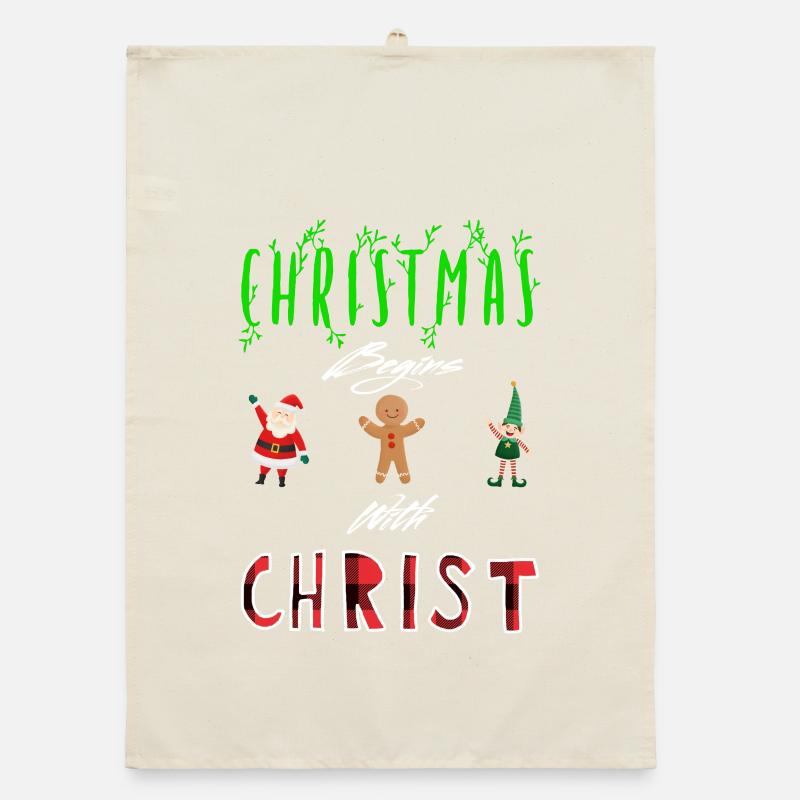 Noël commence avec Christ Torchon bio