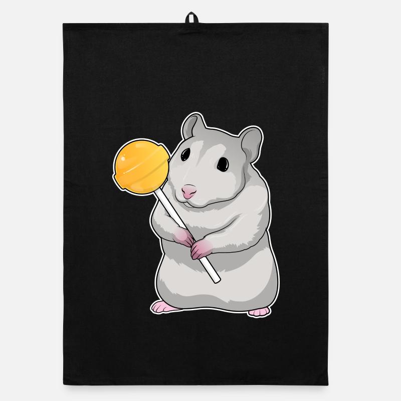 Hamster lollipops Organic dish towel