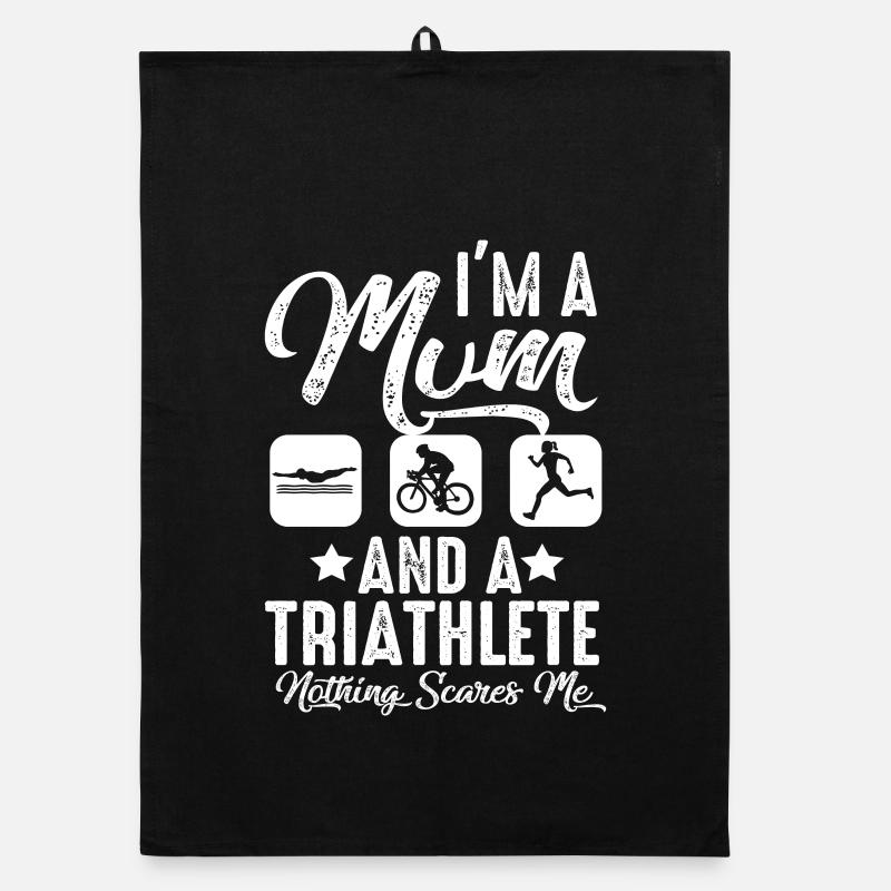 Ich Bin Eine Mutter Und Ein Triathlet Organic Geschirrtuch