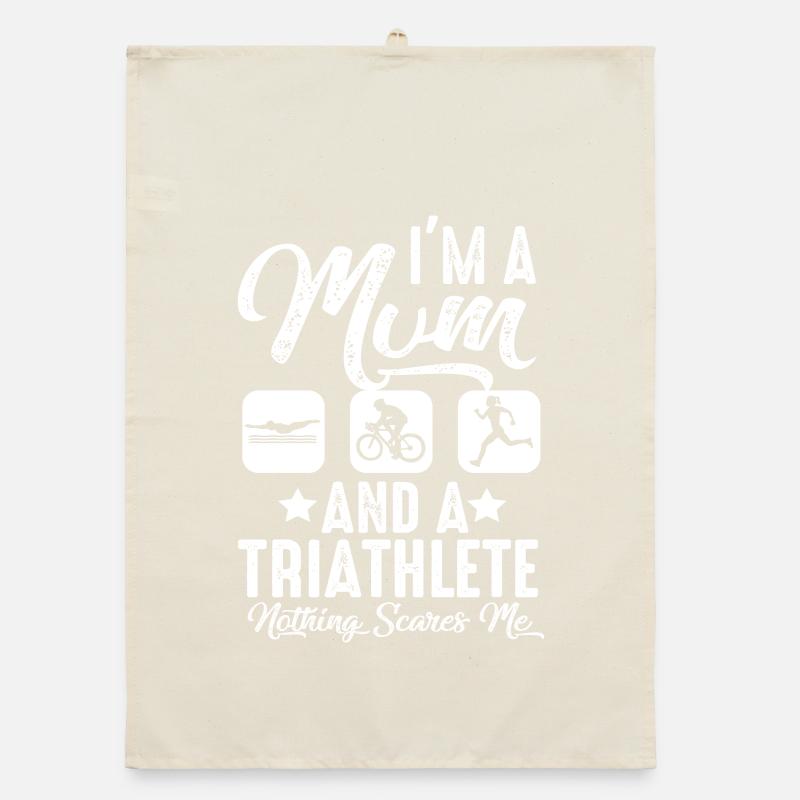 Ich Bin Eine Mutter Und Ein Triathlet Organic Geschirrtuch
