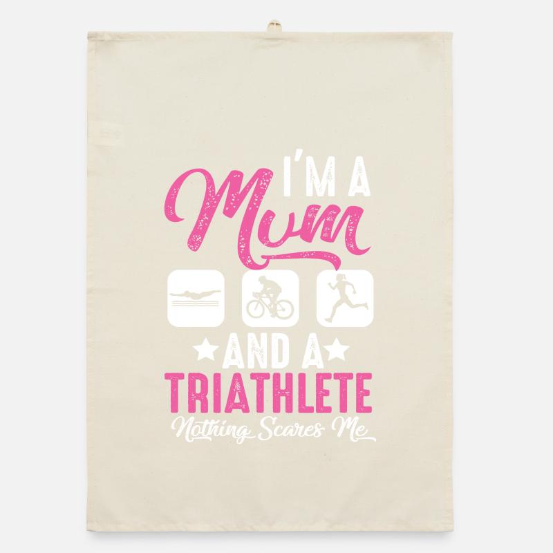 Ich Bin Eine Mutter Und Ein Triathlet Organic Geschirrtuch