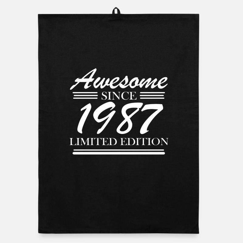 1987 - Né en 1987 - Torchon bio - noir