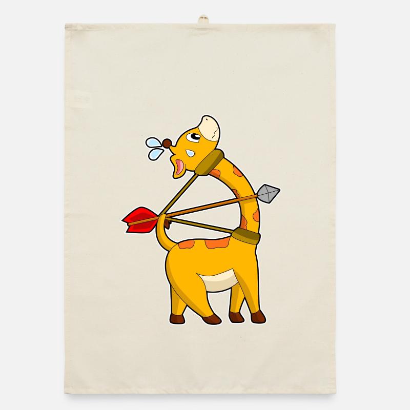Flèche d’arc d’arc girafe Torchon bio
