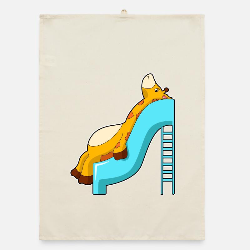 Giraffe Slide Organic dish towel