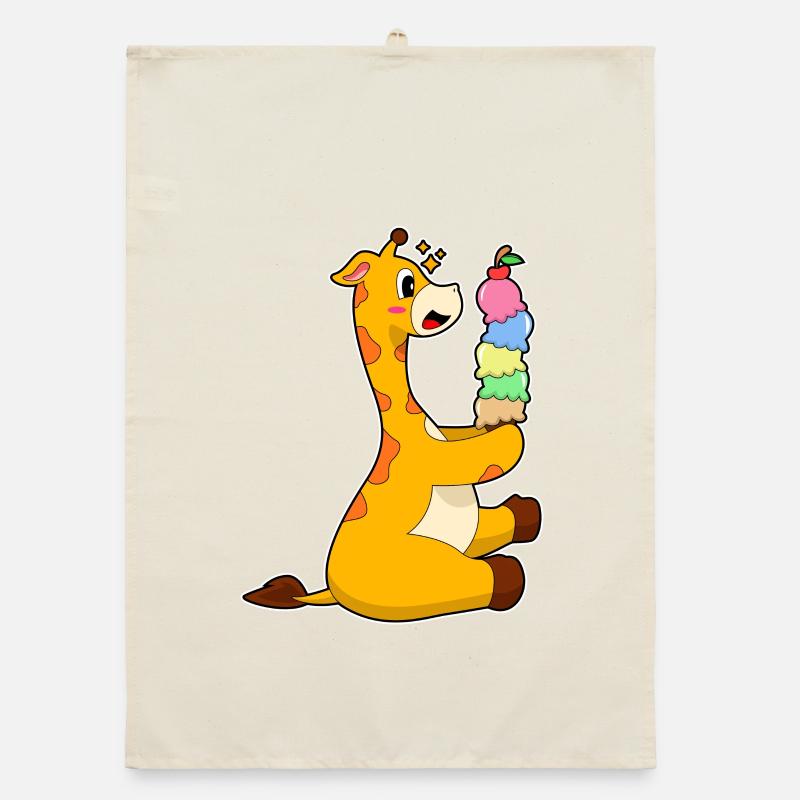 Giraffe Waffeleis Organic Geschirrtuch