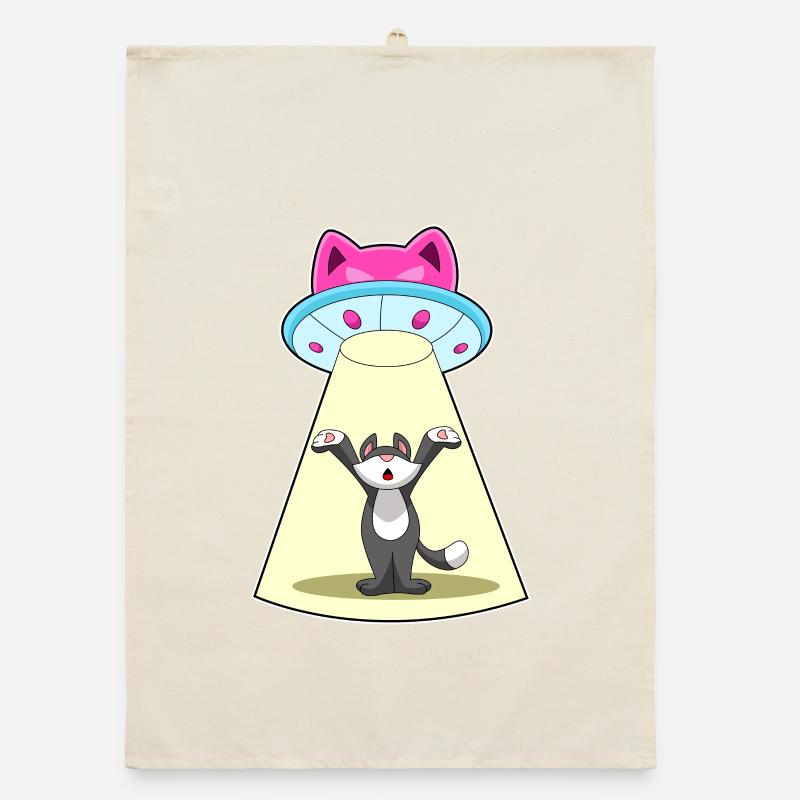 Vaisseau spatial Chat Espace Torchon bio