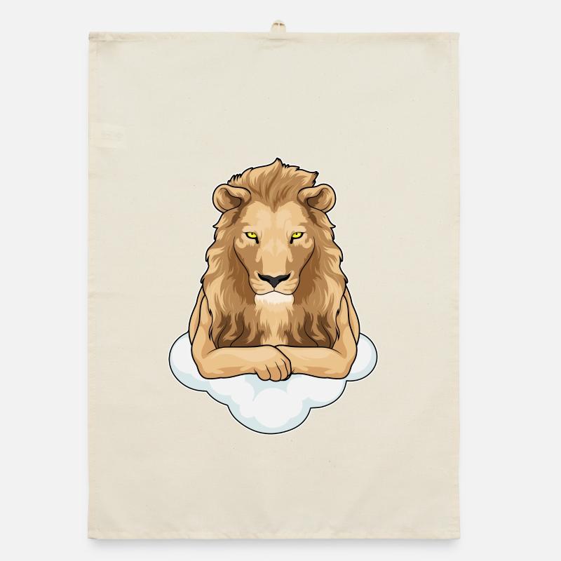 Löwe Wolken Organic Geschirrtuch