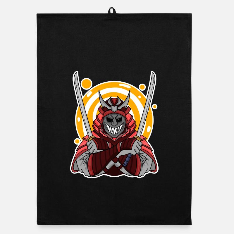 Samurai Motiv Organic Geschirrtuch