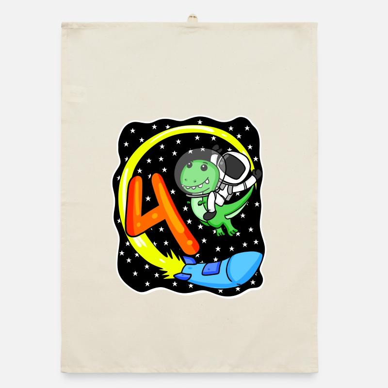 Boy 4 years old - 4th birthday gift Organic dish towel