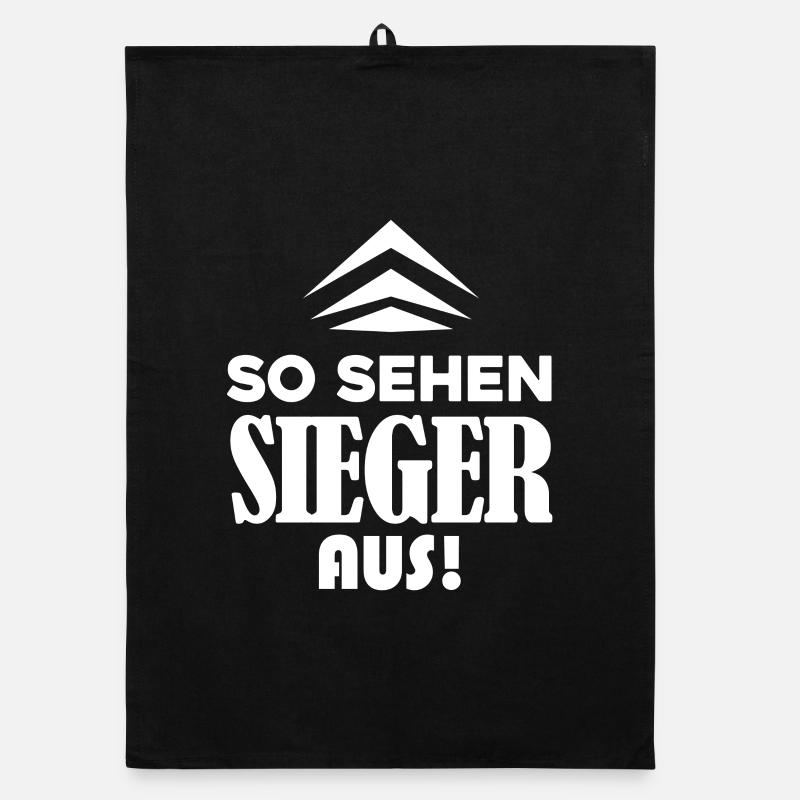 Sieger Erster Gewinner Organic Geschirrtuch