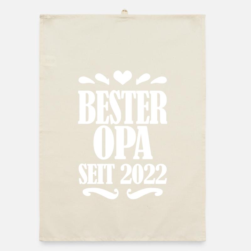 Bester Opa seit 2022 Organic Geschirrtuch