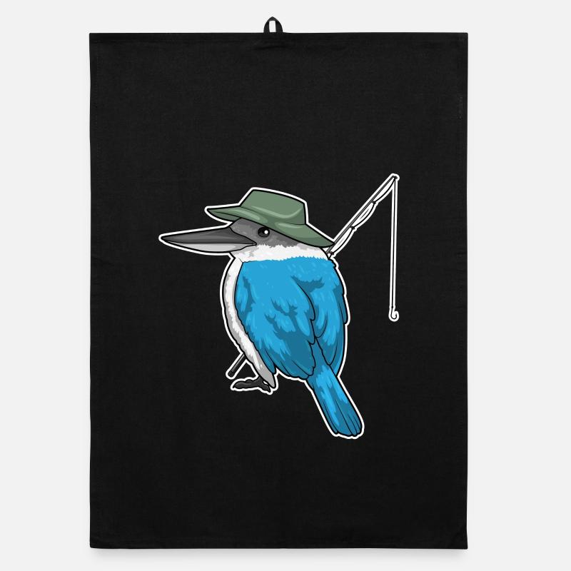 Canne à pêche Pêcheur Kingfisher Canne à pêche Canne à pêche Torchon bio