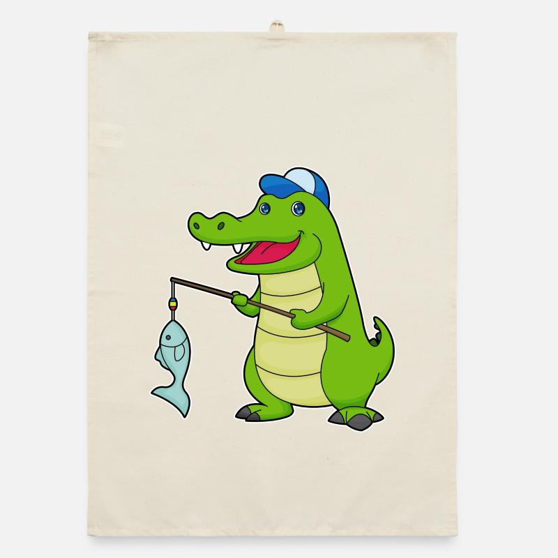 Pêche au poisson crocodile Torchon bio