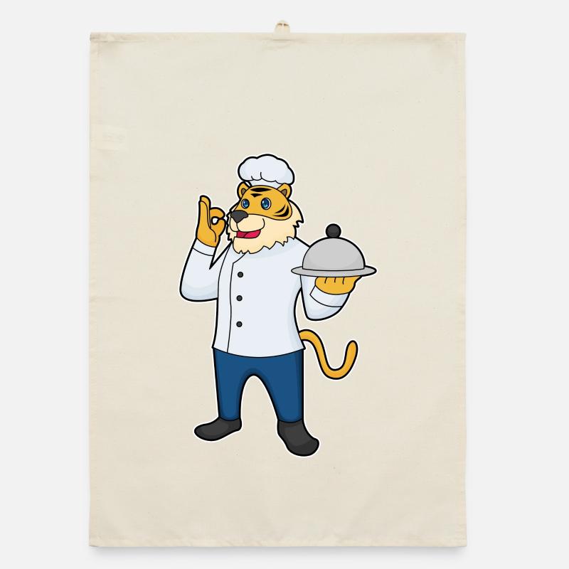 Plateau de service du chapeau de chef Tiger Torchon bio