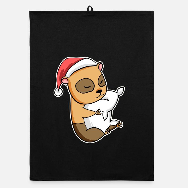 Écureuil sommeil de Noël Torchon bio