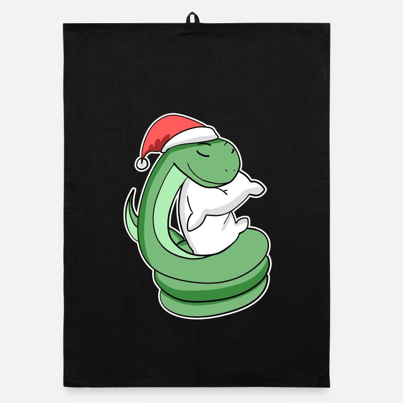 Serpent Noël Sommeil Sommeil Sommeil Sommeil Torchon bio