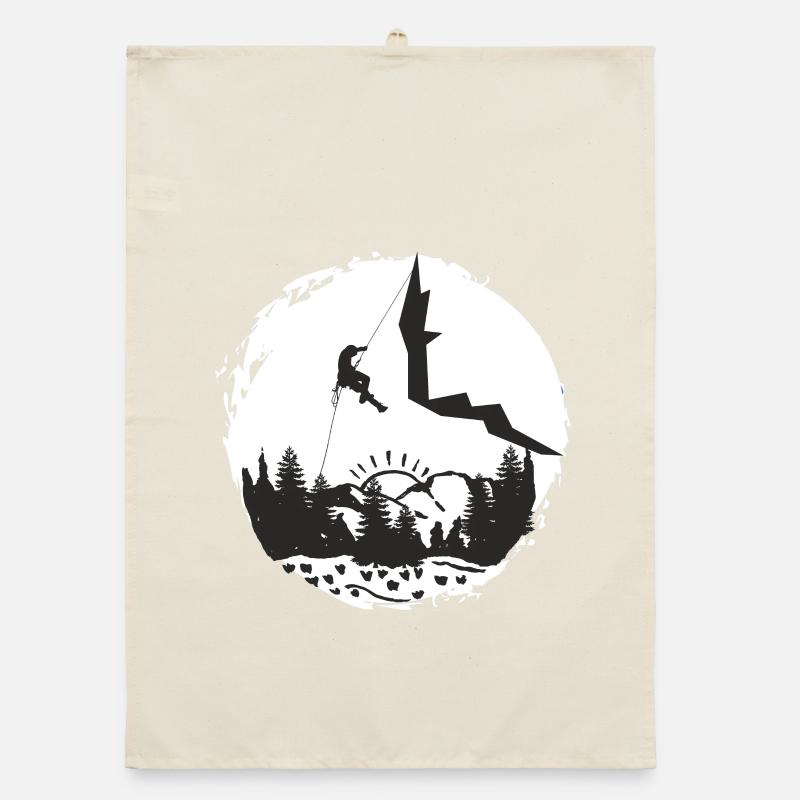 C’est l’heure de grimper - Amoureux de l’escalade Torchon bio