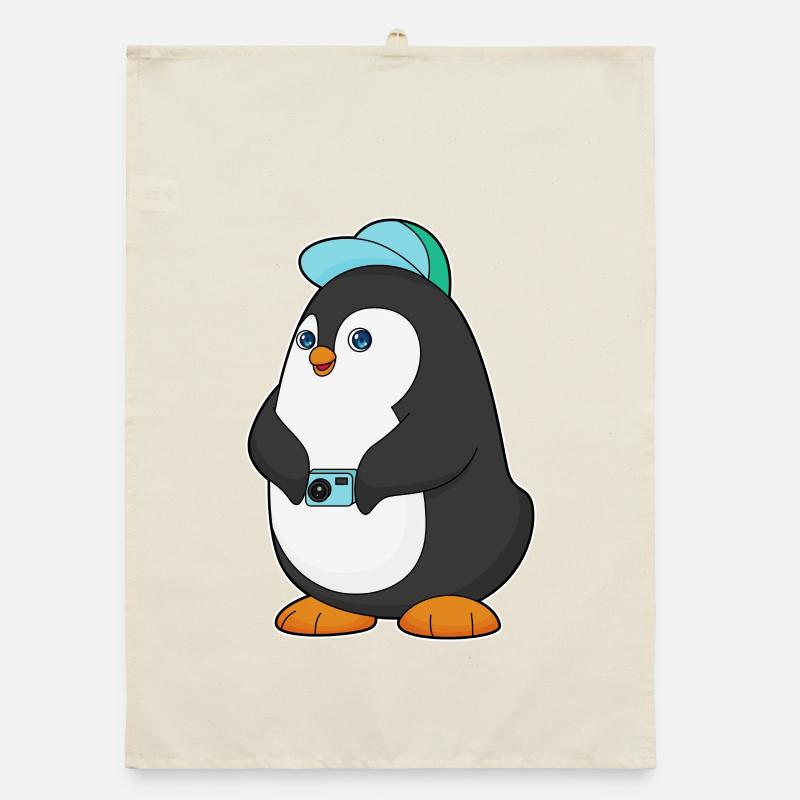 Penguin Camera Organic dish towel