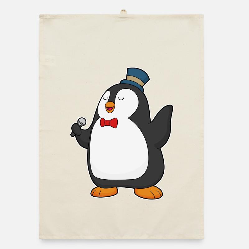 Chant du micro Penguin Singer Torchon bio