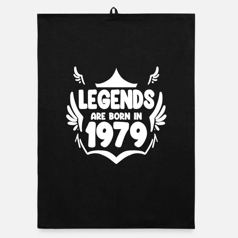 1979 - Né 1979 - Année de naissance 1979 - Torchon bio - noir