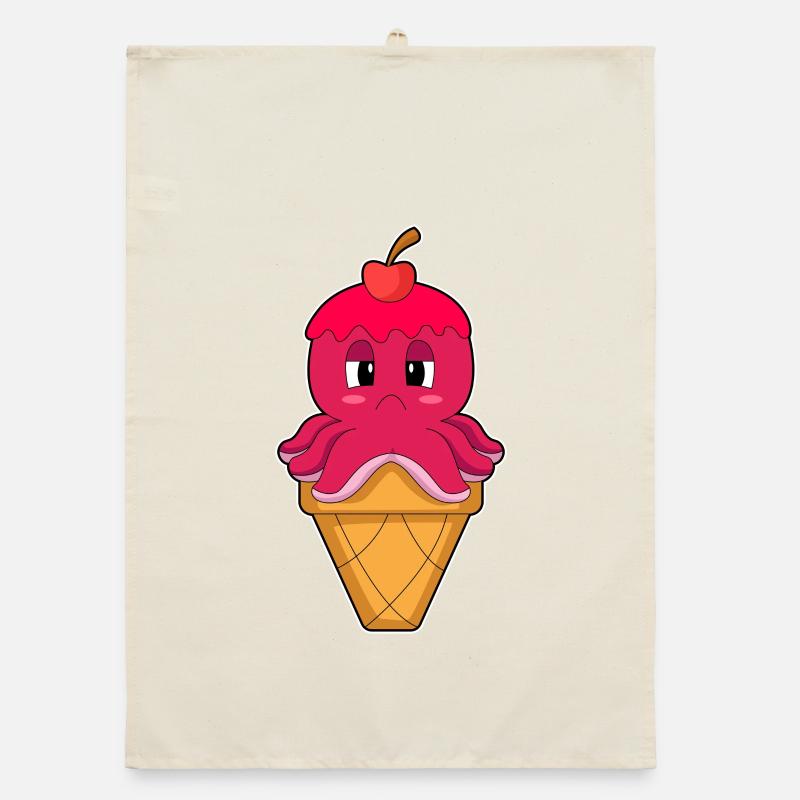 Krake Waffeleis  Organic dish towel