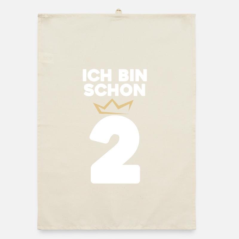 2 Geburtstag - 2 Jahre mit Krone Organic Geschirrtuch