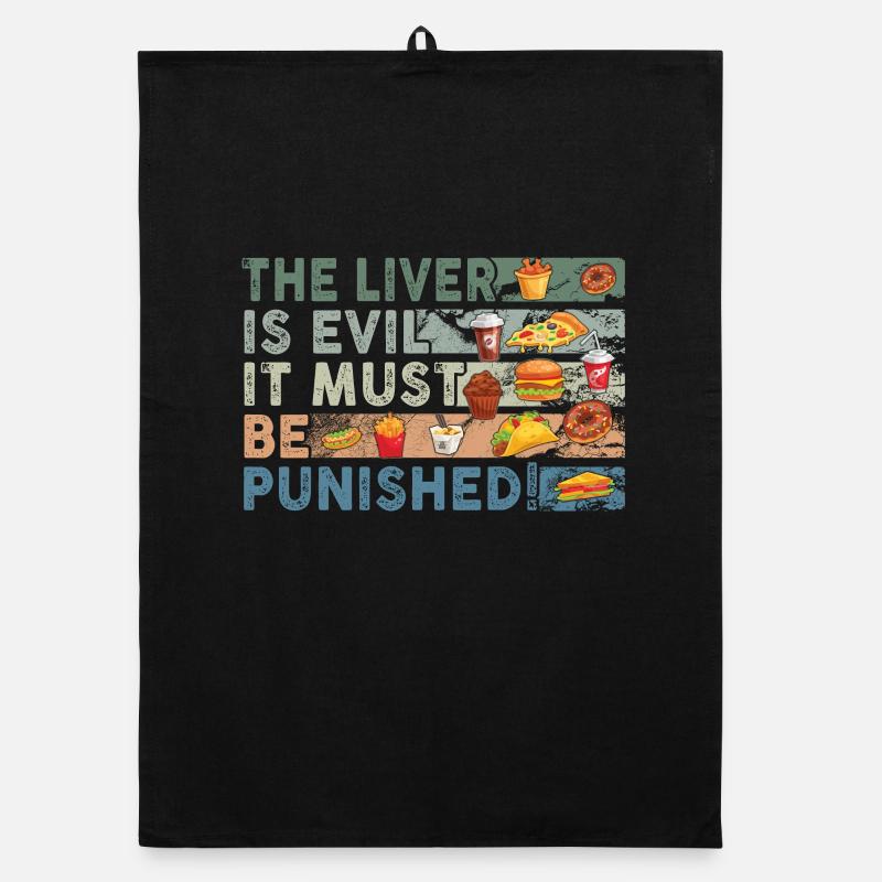 Die Leber ist böse und wird bestraft Organic Geschirrtuch