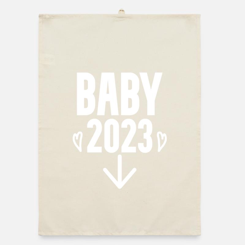 Bébé 2023 - Naissance Enceinte 2023 Grossesse Torchon bio